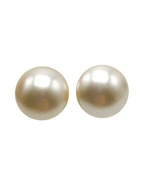 Richelieu Vintage Clip-On Faux Pearl Earrings Round 1 Inch Diameter Elegant